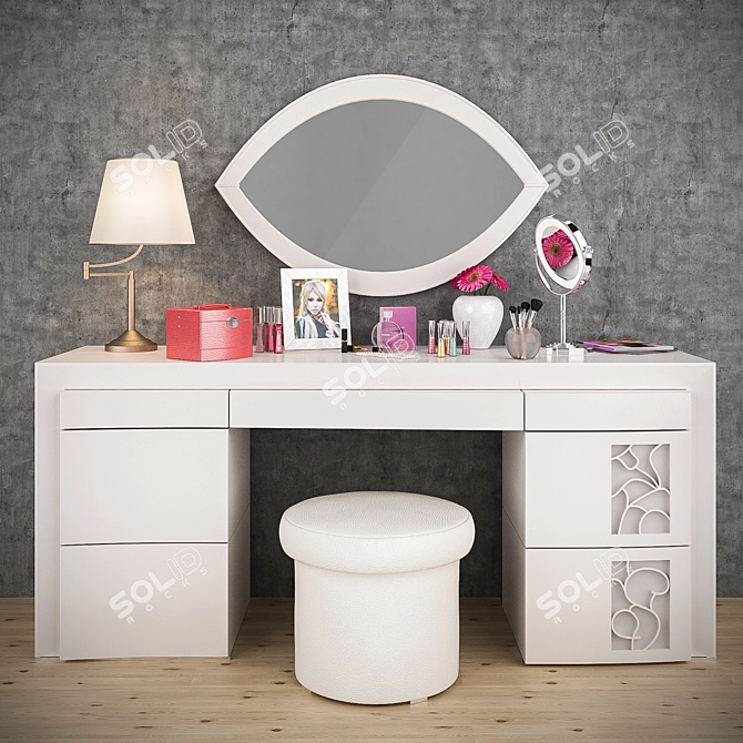 Elegant Vanity Decor for Dressing Table 3D model image 1