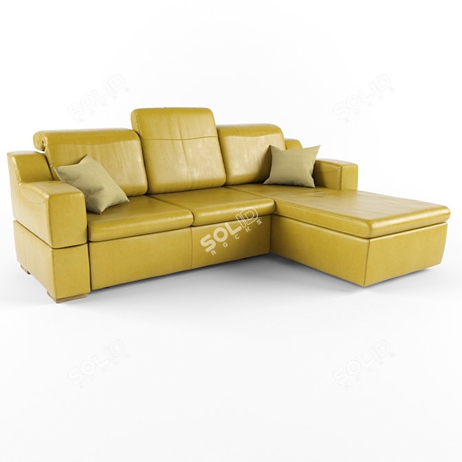 Sleek Mirage Sofa 3D model image 1