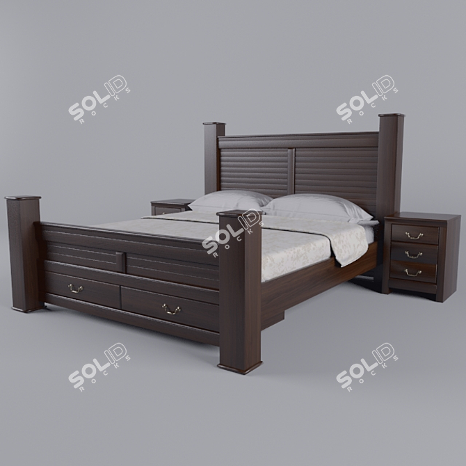 Exquisite Quinden Storage Bedroom 3D model image 1