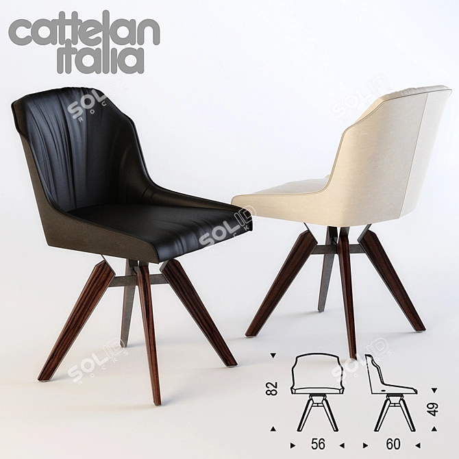 Sleek and Smooth: Cattelan Italia Tyler 3D model image 1