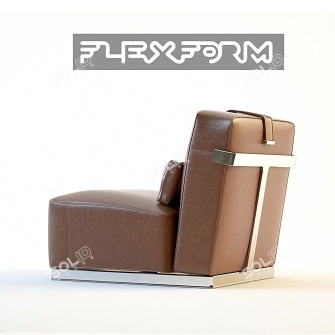 Flexform ABCD Armchair: Sleek Design, Supreme Comfort 3D model image 2