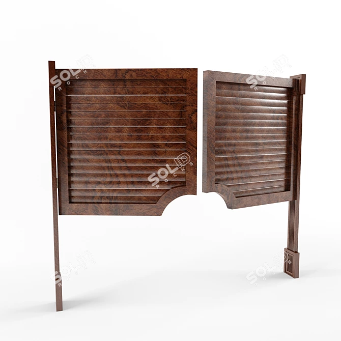 Saloon Swing Doors 3D model image 1