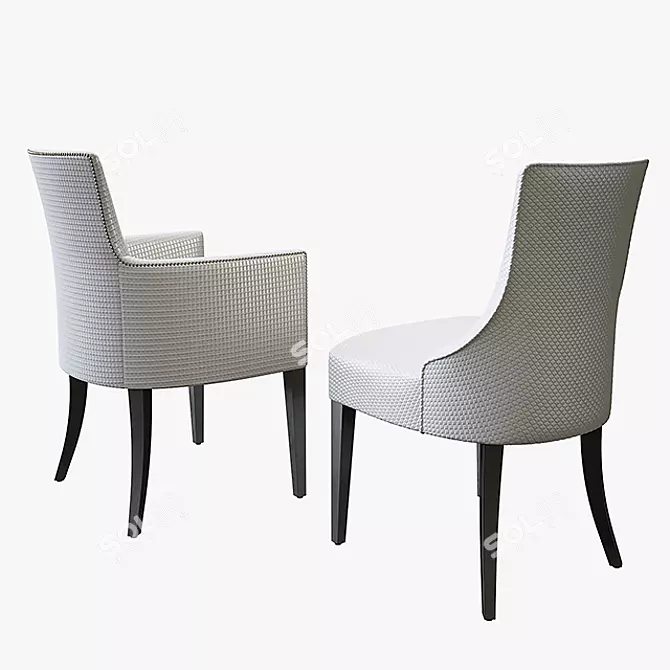 Elegant Charles Carver: Perfect Dining Chair 3D model image 2