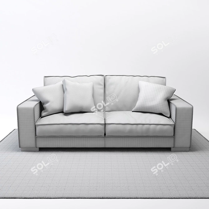 Luxury Italian Style Sofa Divanidea Alcor 3D model image 2