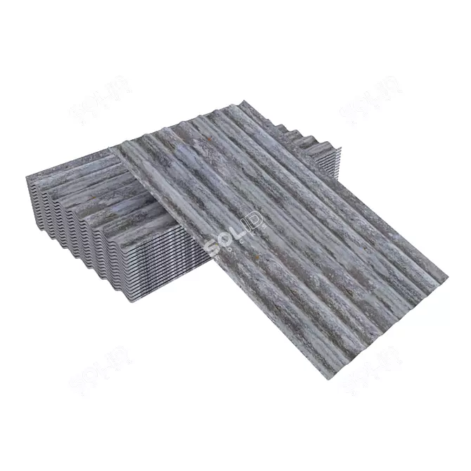 Vintage Slate Sheets 3D model image 1