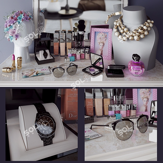 Elegant Dior Beauty Set 3D model image 1