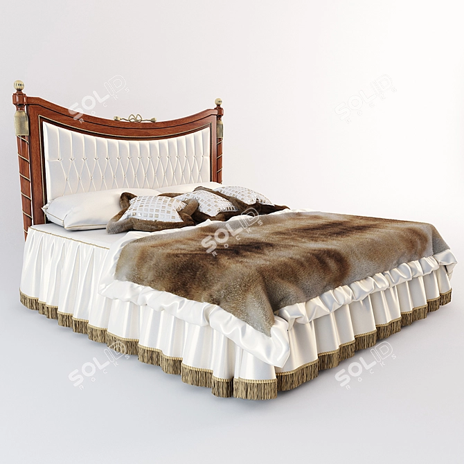 Luxurious Scettro Bed by ISACCO AGOSTONI 3D model image 1