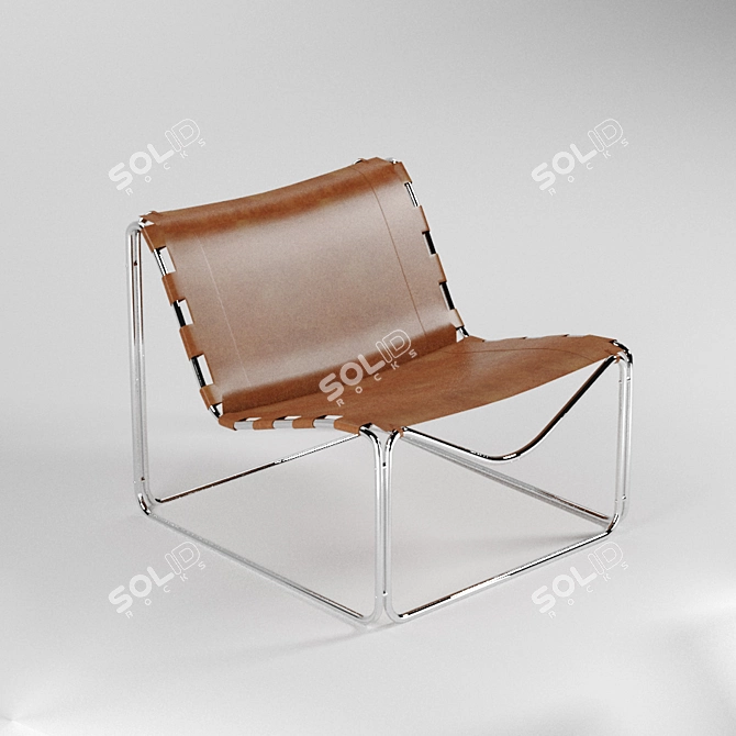 Elegant Pascal Mourgue Lounge Chair 3D model image 1