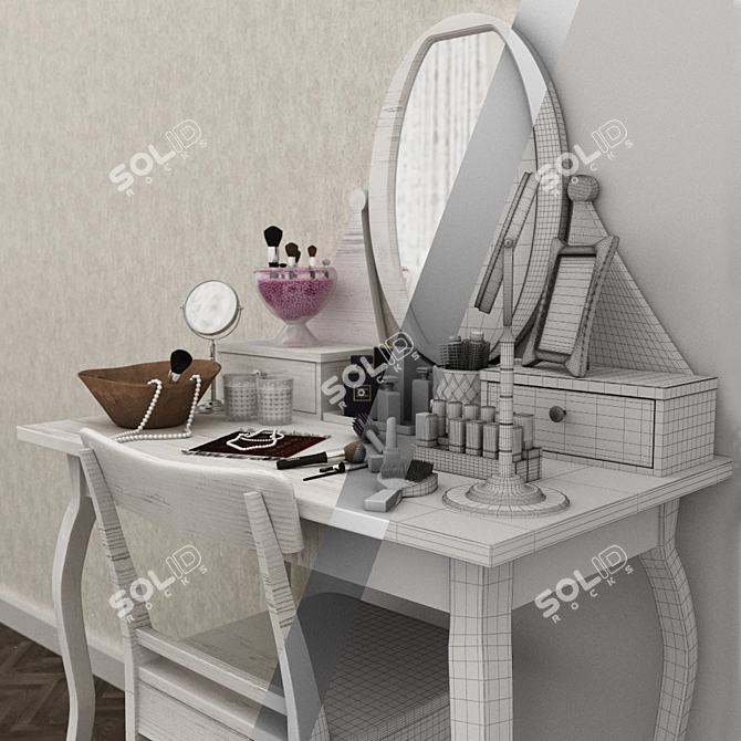 Elegant Vanity Set: The Ultimate Dressing Experience 3D model image 3