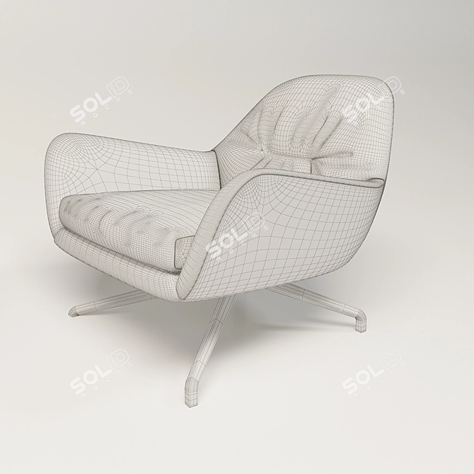 Minotti Jensen: Stylish Chair by Rodolfo Dordoni 3D model image 2