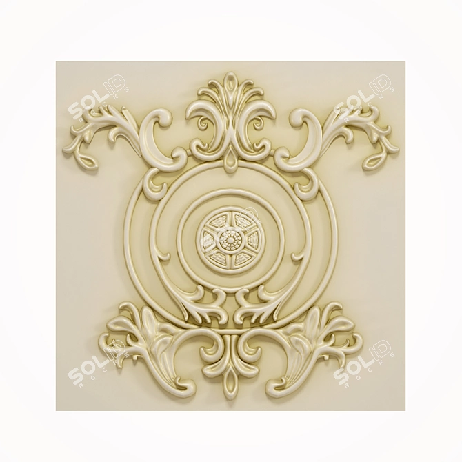 Classic 3D Decorative Panel 3D model image 1