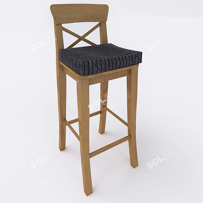 Modern Bar Chair | Height: 102cm 3D model image 1