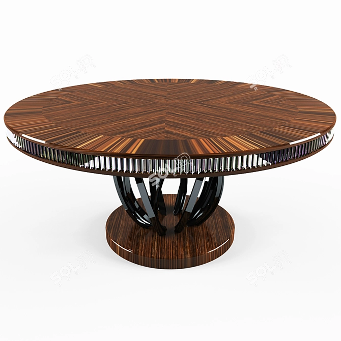 Versatile Wooden Table 3D model image 1