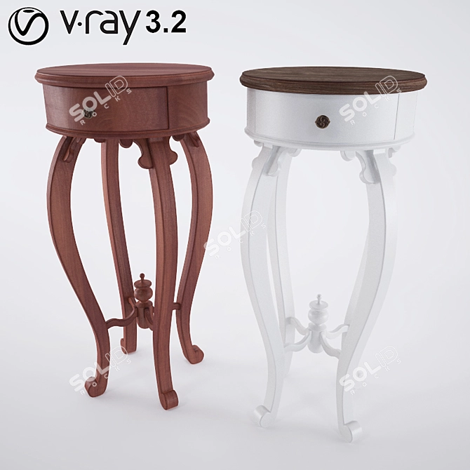 Elegant Tea Table 3D model image 1