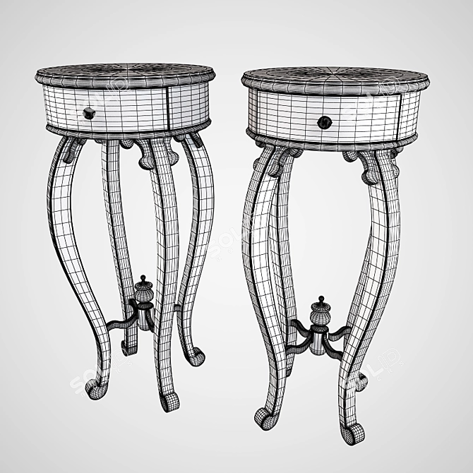 Elegant Tea Table 3D model image 3