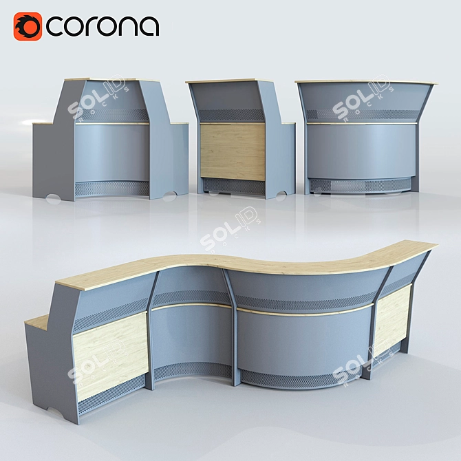 Berlin Reception: Modern and Stylish Furniture 3D model image 1