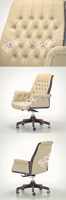 Elegant Opera B High Back Chair 3D model image 2