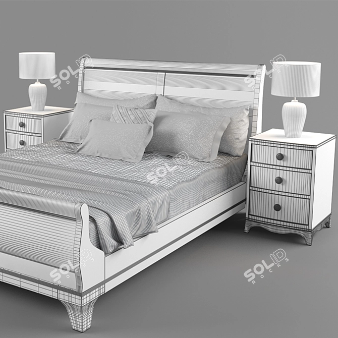 Laura Ashley Broughton Bed: Elegant and Timeless 3D model image 3