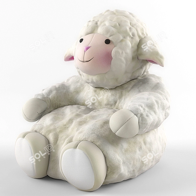 Snuggle Sheep Pillow 3D model image 1