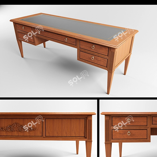 Elegant Classic Desk 3D model image 1