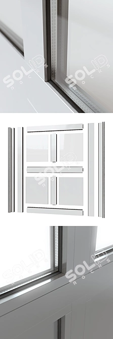 Aluminum Glazed Partitions 3D model image 2