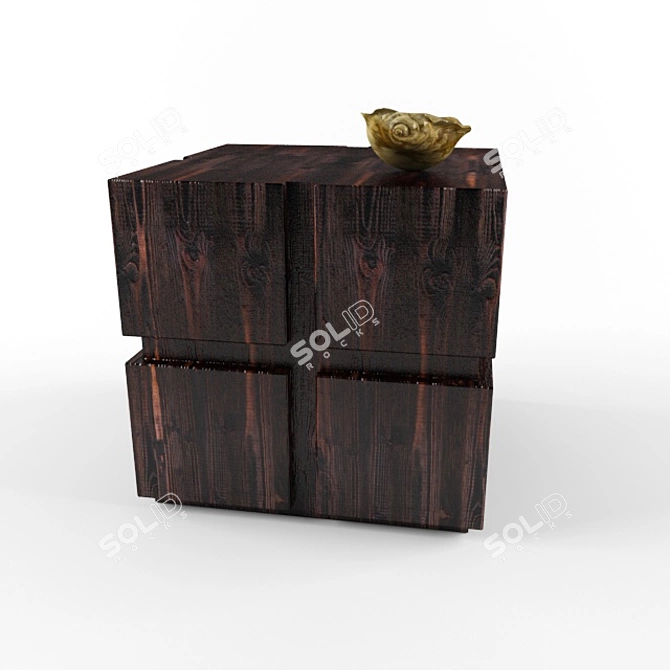 Japanese Shou Sugi Ban Spot Table 3D model image 2