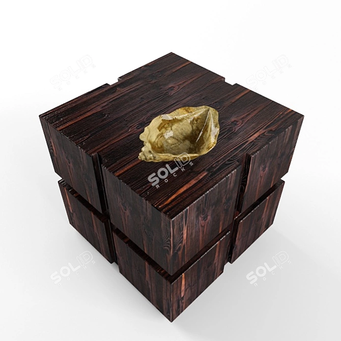 Japanese Shou Sugi Ban Spot Table 3D model image 3