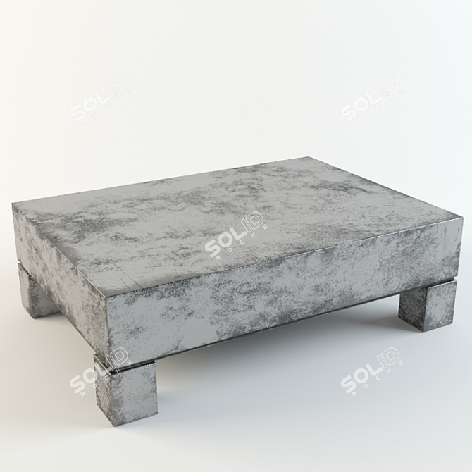 Elegant Rectangular Coffee Table 3D model image 1