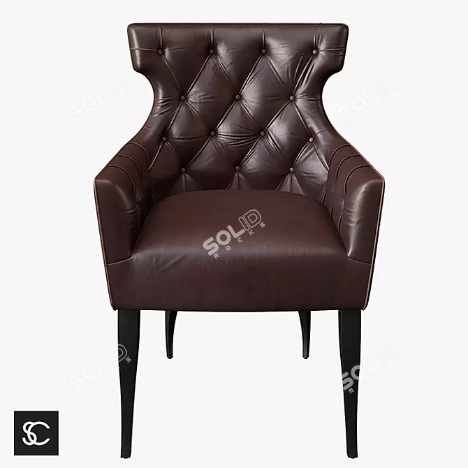 Elegant Guinea Carver: Perfect Dining Chair 3D model image 1