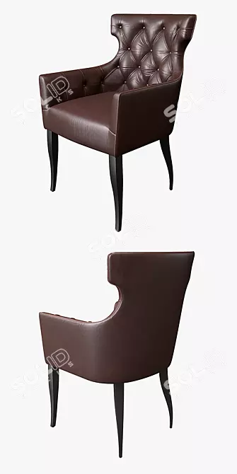 Elegant Guinea Carver: Perfect Dining Chair 3D model image 2