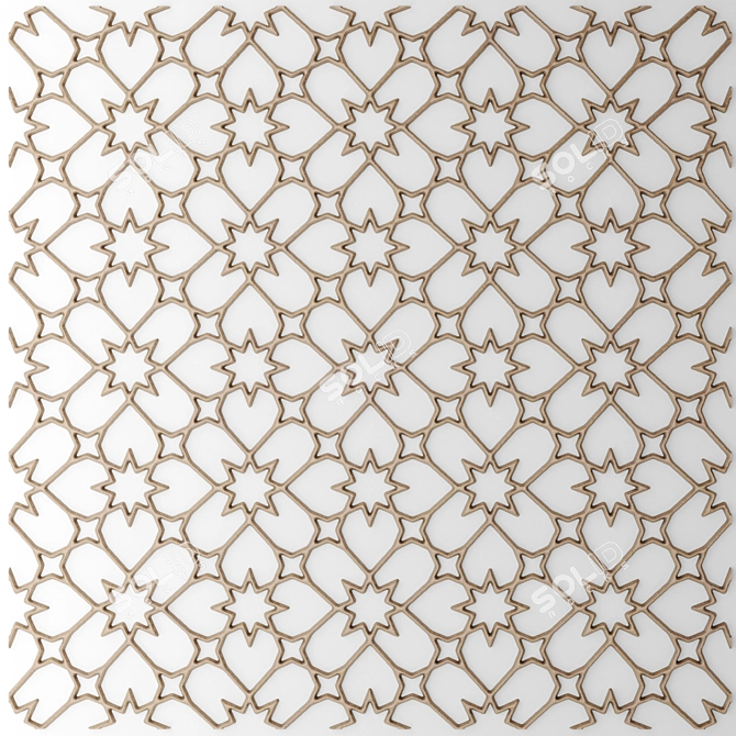 Tiled Panel Grille 3D model image 1