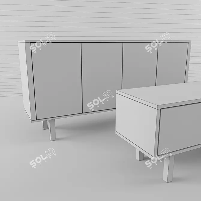 IKEA Stockholm TV Console 3D model image 2