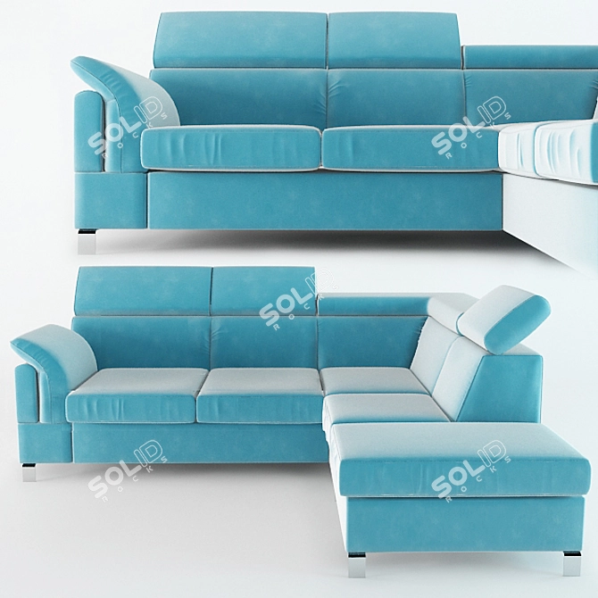 Cleo Transforming Sofa: Stylish Comfort for Your Home 3D model image 1