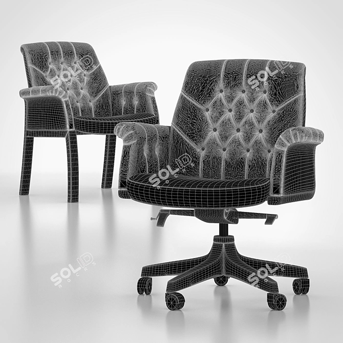 Opera BC Low Back Chair 3D model image 3