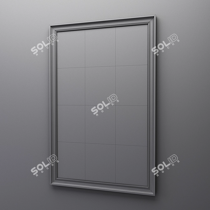 Antique Worn Mirror 3D model image 2