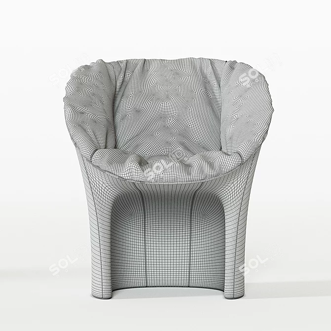 Sleek Italian Moon Chair by Moroso 3D model image 3