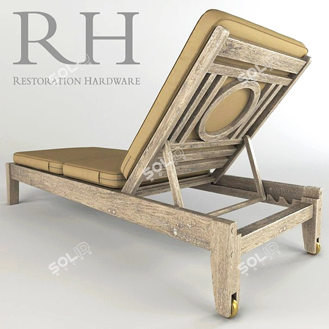 Restoration Hardware Leagrave Chaise 3D model image 2