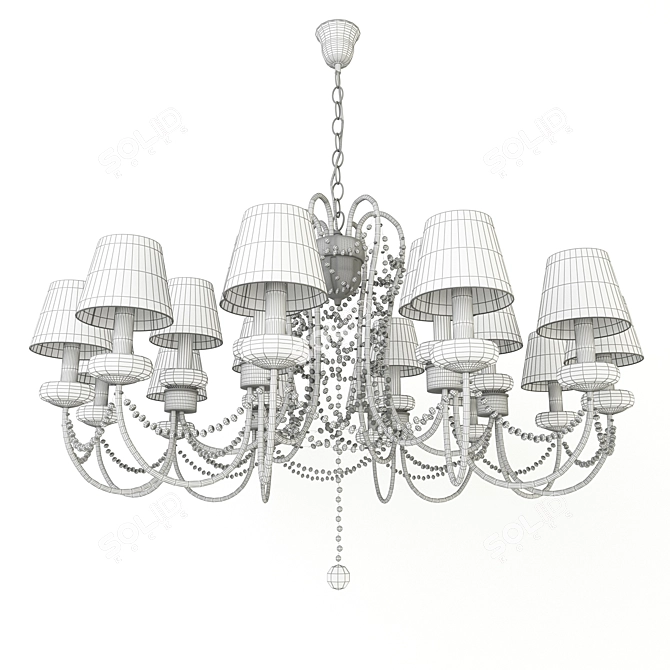 Valencia 4 Hanging Chandelier 3D model image 2