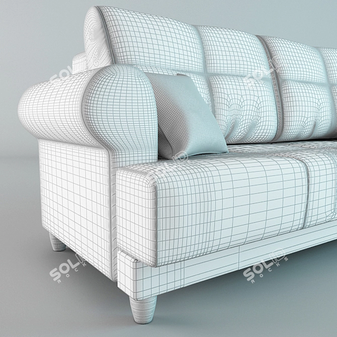 Elegant Flamenco Sofa, Belarus-made 3D model image 3