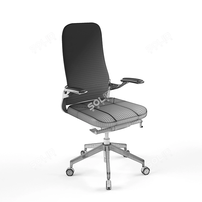 Dubay Madrid: Stylish Brazilian Office Chair 3D model image 3