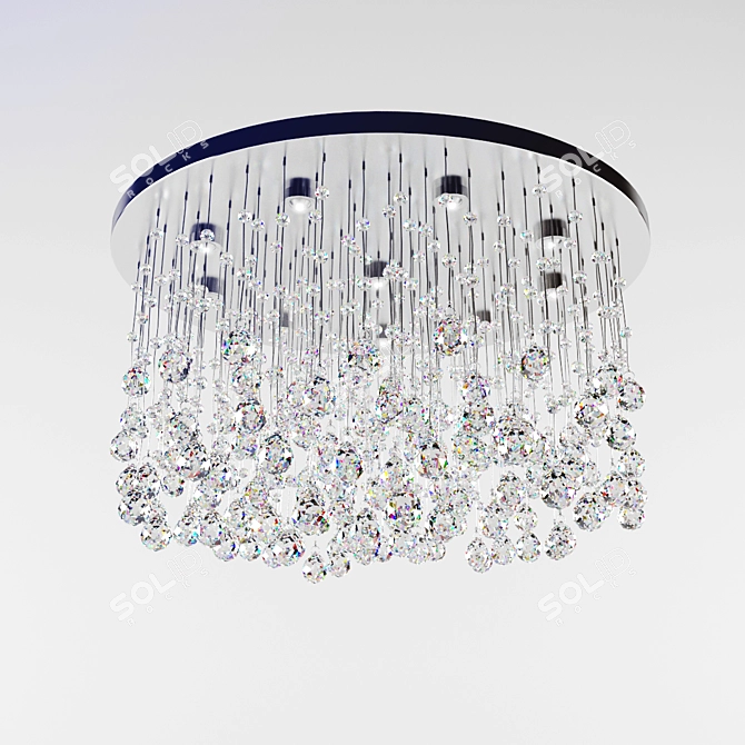 Elegant Crystal Ceiling Lamp 3D model image 1
