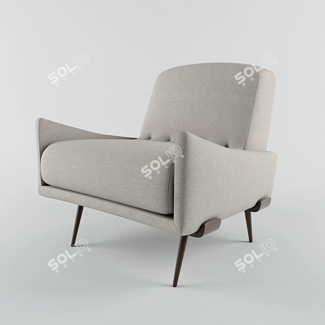 Modern Comfort-Plus Sofa Armchair 3D model image 1