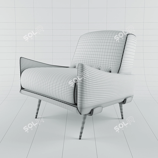 Modern Comfort-Plus Sofa Armchair 3D model image 3