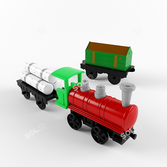 Polytrain: Endless Fun on Tracks 3D model image 1