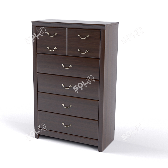 Quinden 5-Drawer Chest - Ashley Furniture 3D model image 1