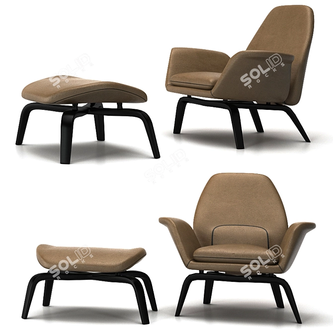 Sophisticated Luxury: Minotti Gilliam 3D model image 1