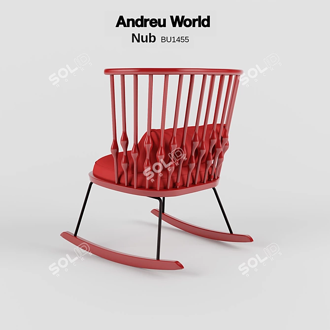 Stylish Nub Chair BU1455 3D model image 2