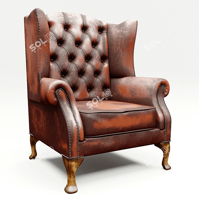 Title: Classic Chesterfield Queen Anne 3D model image 1
