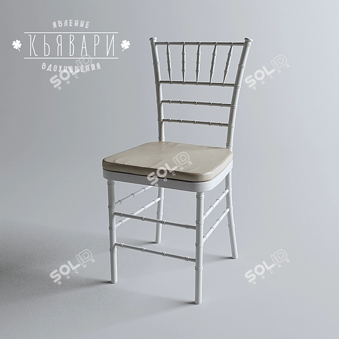 Elegant Aluminum Chiavari Chair 3D model image 1