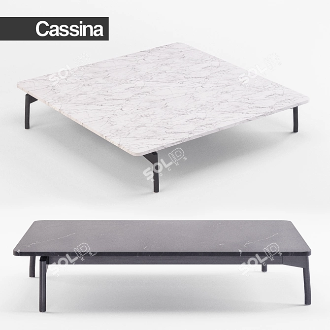 Sleek Cassina 288 Table 3D model image 1